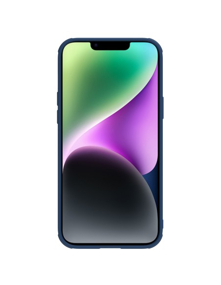 Nillkin CamShield Leather S Case iPhone 14 dėklo dangtelis su mėlynu fotoaparato dangteliu Nillkin CamShield Leather S Case iPhone 14 dėklo dangtelis su mėlynu fotoaparato dangteliu