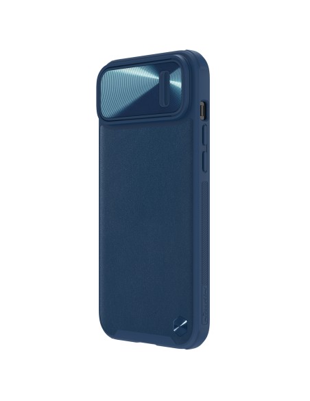 Nillkin CamShield Leather S Case iPhone 14 dėklo dangtelis su mėlynu fotoaparato dangteliu Nillkin CamShield Leather S Case iPhone 14 dėklo dangtelis su mėlynu fotoaparato dangteliu