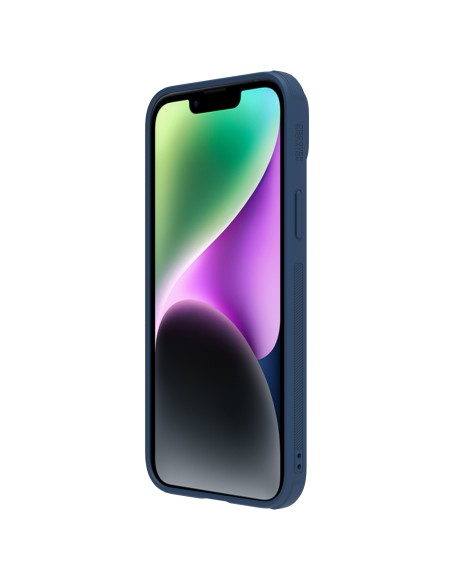 Nillkin CamShield Leather S Case iPhone 14 dėklo dangtelis su mėlynu fotoaparato dangteliu Nillkin CamShield Leather S Case iPhone 14 dėklo dangtelis su mėlynu fotoaparato dangteliu