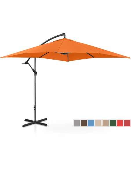 Sodo skėtis ant kvadratinio stulpo 250 x 250 cm oranžinė Sodo skėtis ant kvadratinio stulpo 250 x 250 cm oranžinė