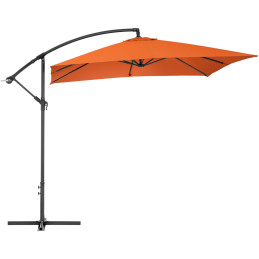 Sodo skėtis ant kvadratinio stulpo 250 x 250 cm oranžinė