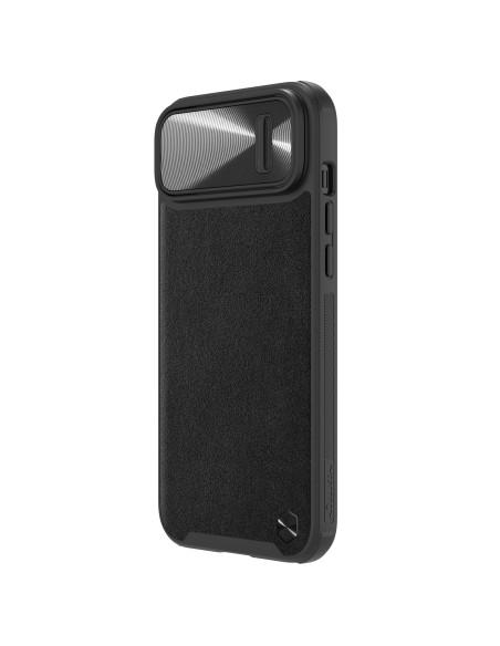 Nillkin CamShield Leather S Case iPhone 14 Plus dėklas su fotoaparato dangteliu juodas Nillkin CamShield Leather S Case iPhone 14 Plus dėklas su fotoaparato dangteliu juodas