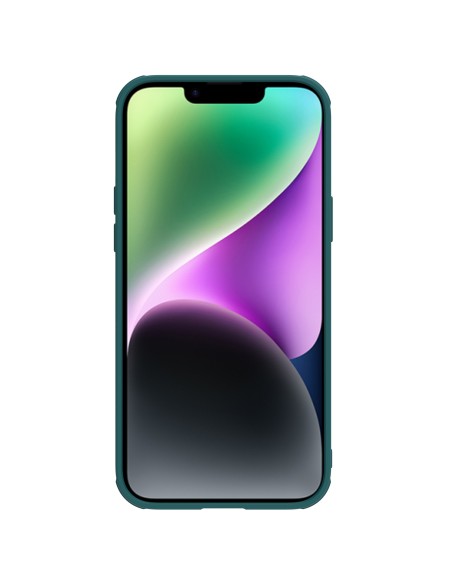 Nillkin CamShield Leather S Case iPhone 14 Plus dėklo dangtelis su fotoaparato dangteliu žalias Nillkin CamShield Leather S Case iPhone 14 Plus dėklo dangtelis su fotoaparato dangteliu žalias
