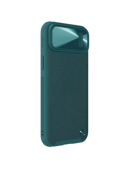 Nillkin CamShield Leather S Case iPhone 14 Plus dėklo dangtelis su fotoaparato dangteliu žalias Nillkin CamShield Leather S Case iPhone 14 Plus dėklo dangtelis su fotoaparato dangteliu žalias