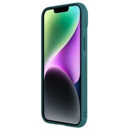 Nillkin CamShield Leather S Case iPhone 14 Plus dėklo dangtelis su fotoaparato dangteliu žalias