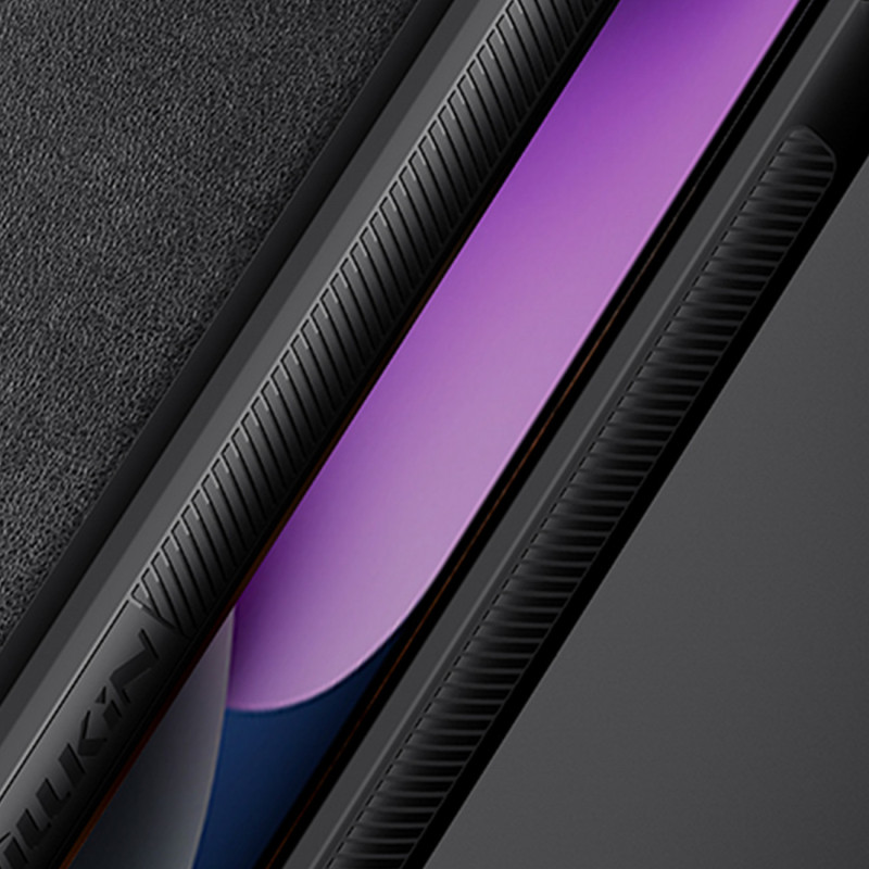 Nillkin CamShield Leather S Case iPhone 14 Plus dėklo dangtelis su fotoaparato dangteliu žalias
