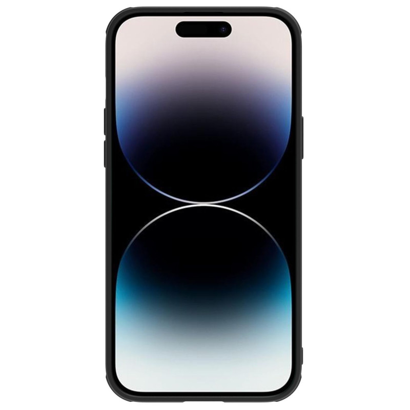 Nillkin CamShield Leather S Case iPhone 14 Pro Max dėklas su fotoaparato dangteliu juodos spalvos