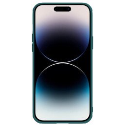 Nillkin CamShield Leather S Case iPhone 14 Pro Max dėklas su fotoaparato dangteliu žalias