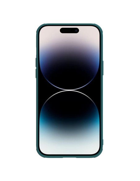 Nillkin CamShield Leather S Case iPhone 14 Pro Max dėklas su fotoaparato dangteliu žalias Nillkin CamShield Leather S Case iPhone 14 Pro Max dėklas su fotoaparato dangteliu žalias