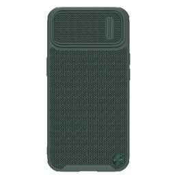 Nillkin Textured S Case iPhone 14, šarvuotas dangtelis su fotoaparato dangteliu, žalias