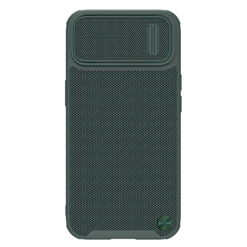 Nillkin Textured S Case iPhone 14, šarvuotas dangtelis su fotoaparato dangteliu, žalias Nillkin Textured S Case iPhone 14, šarvuotas dangtelis su fotoaparato dangteliu, žalias