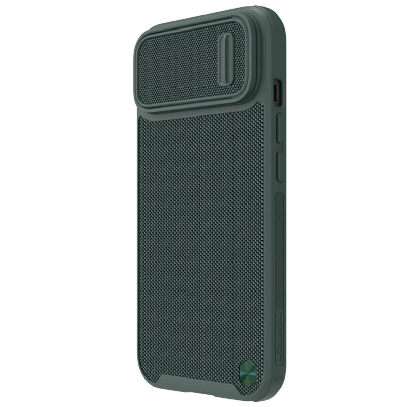 Nillkin Textured S Case iPhone 14, šarvuotas dangtelis su fotoaparato dangteliu, žalias
