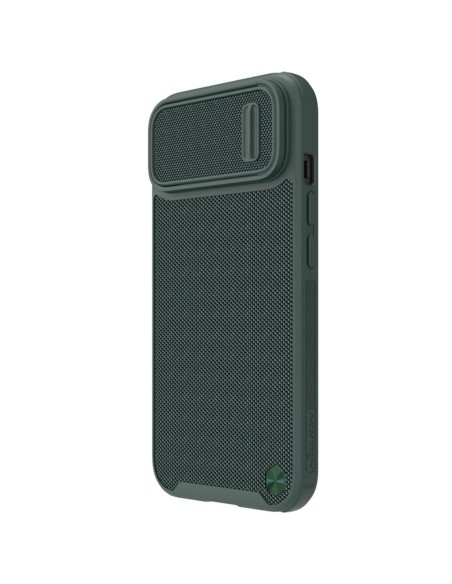 Nillkin Textured S Case iPhone 14, šarvuotas dangtelis su fotoaparato dangteliu, žalias Nillkin Textured S Case iPhone 14, šarvuotas dangtelis su fotoaparato dangteliu, žalias