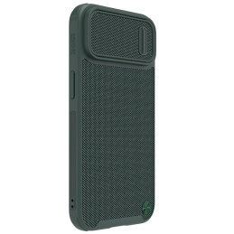 Nillkin Textured S Case iPhone 14, šarvuotas dangtelis su fotoaparato dangteliu, žalias