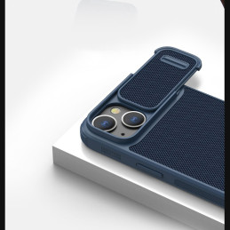Nillkin Textured S Case iPhone 14, šarvuotas dangtelis su fotoaparato dangteliu, žalias
