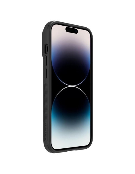 Nillkin Textured S Case iPhone 14 Pro šarvuotas dangtelis su fotoaparato dangteliu, juodas Nillkin Textured S Case iPhone 14 Pro šarvuotas dangtelis su fotoaparato dangteliu, juodas