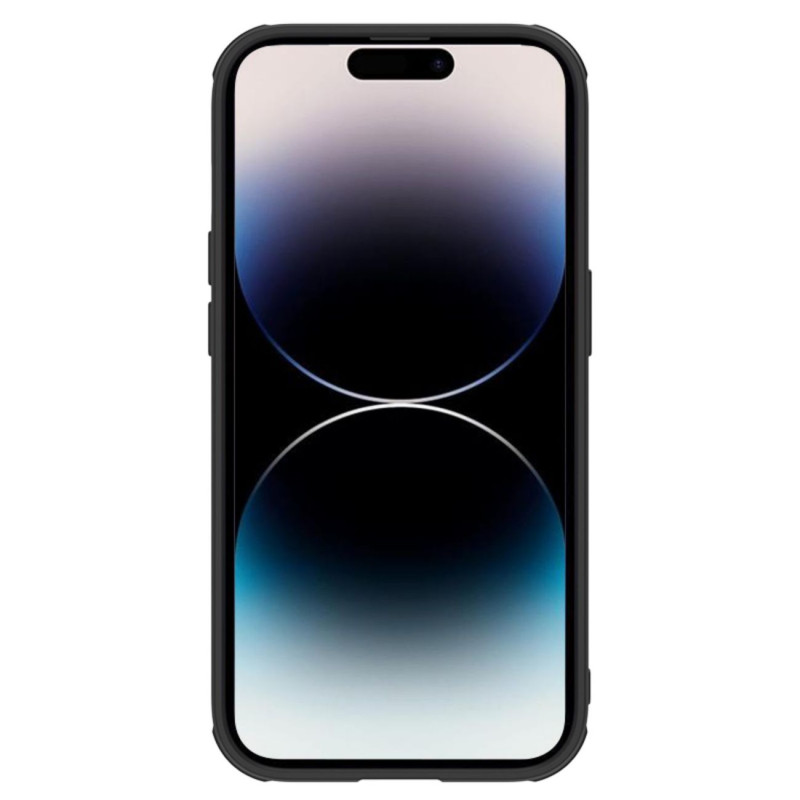 Nillkin Textured S Case iPhone 14 Pro šarvuotas dangtelis su fotoaparato dangteliu, juodas