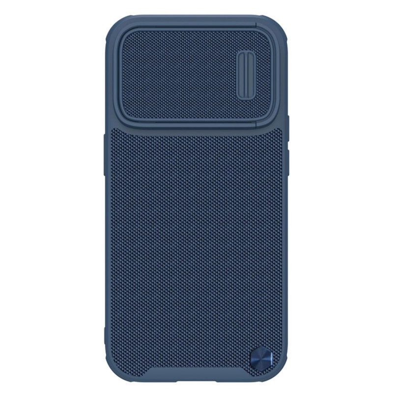 Nillkin Textured S Case iPhone 14 Pro, šarvuotas dangtelis su fotoaparato dangteliu, mėlynas
