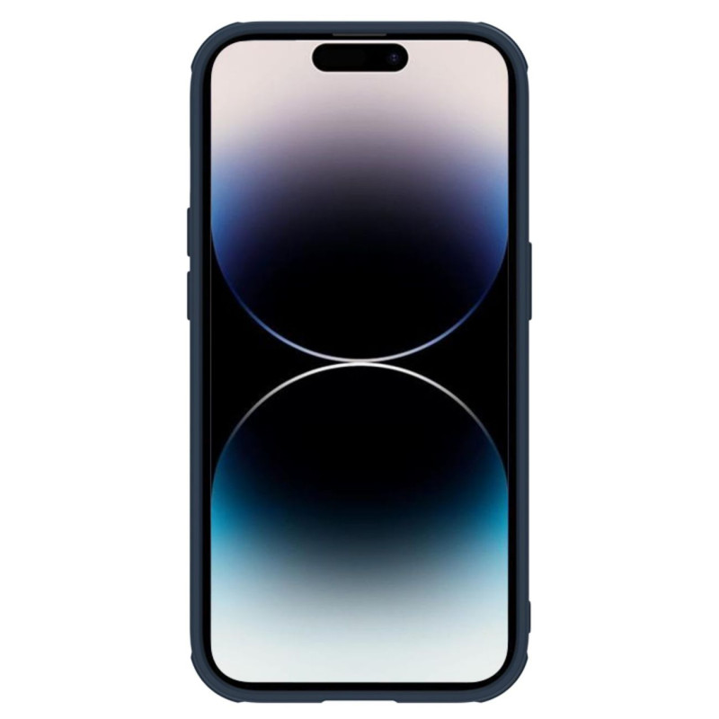 Nillkin Textured S Case iPhone 14 Pro, šarvuotas dangtelis su fotoaparato dangteliu, mėlynas