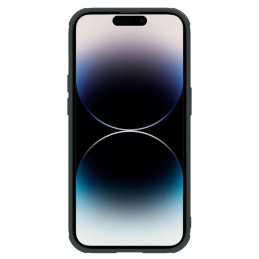 Nillkin Textured S Case iPhone 14 Pro šarvuotas dangtelis su žalios spalvos fotoaparato dangteliu