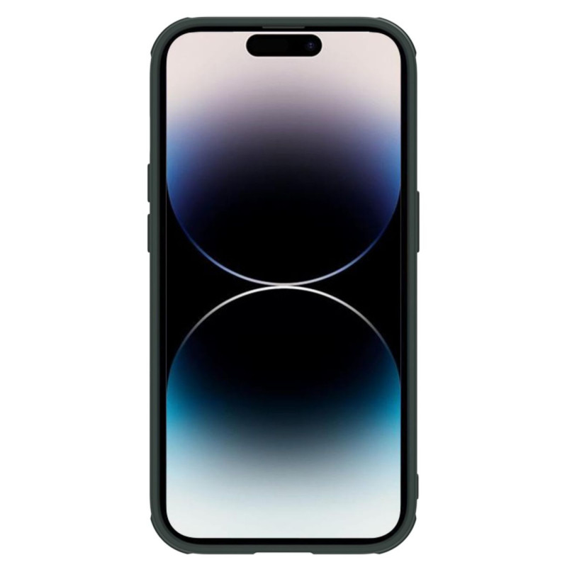 Nillkin Textured S Case iPhone 14 Pro šarvuotas dangtelis su žalios spalvos fotoaparato dangteliu