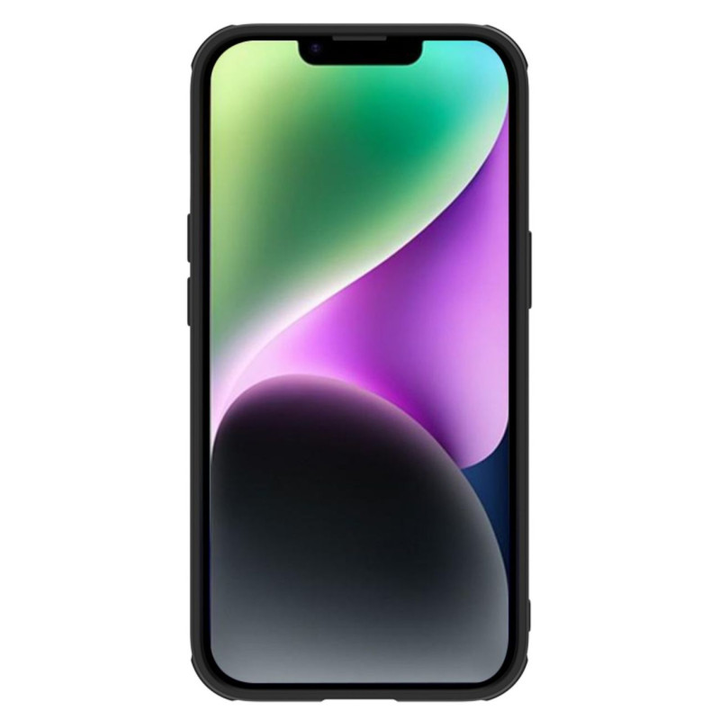 Nillkin Textured S Case iPhone 14 Plus šarvuotas dangtelis su fotoaparato dangteliu, juodas