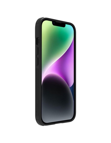 Nillkin Textured S Case iPhone 14 Plus šarvuotas dangtelis su fotoaparato dangteliu, juodas