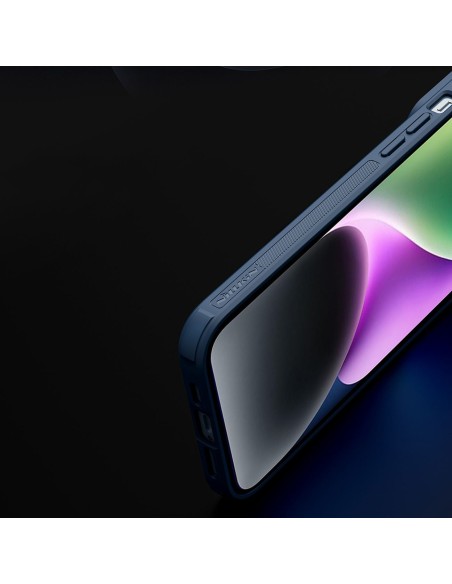 Nillkin Textured S Case iPhone 14 Plus šarvuotas dangtelis su fotoaparato dangteliu, juodas