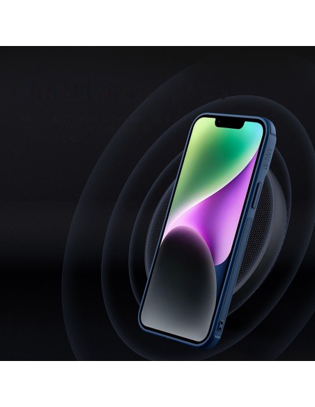 Nillkin Textured S Case iPhone 14 Plus šarvuotas dangtelis su fotoaparato dangteliu, juodas