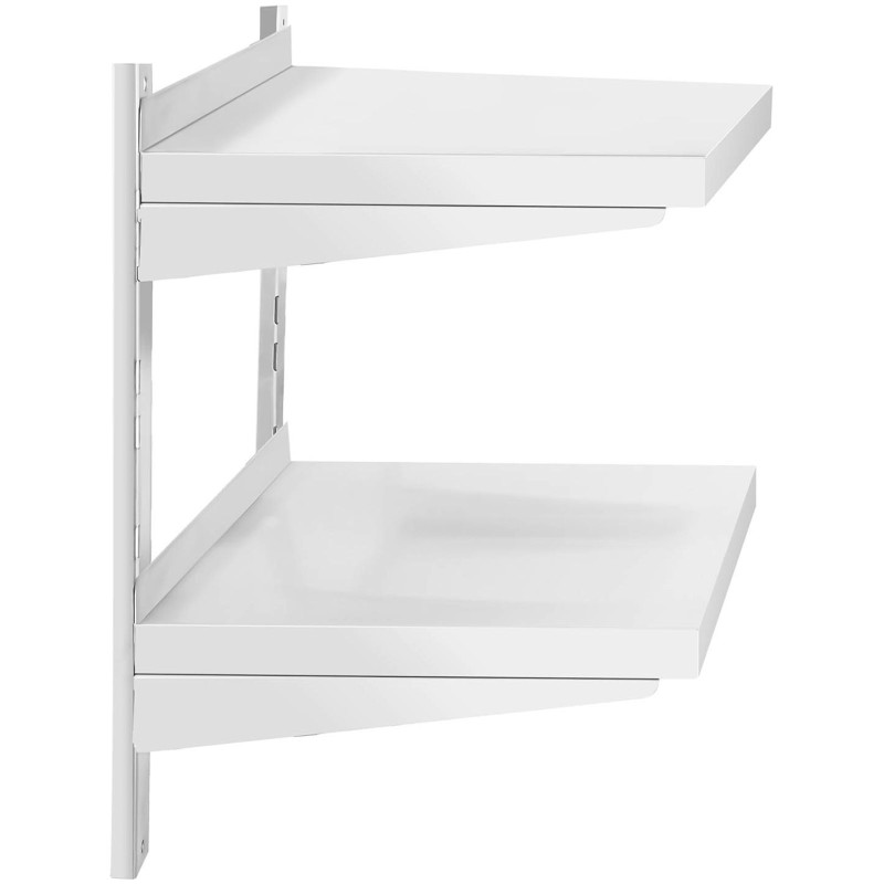 Dviguba reguliuojama sieninė gastronominė lentyna STEEL 60 x 40 cm