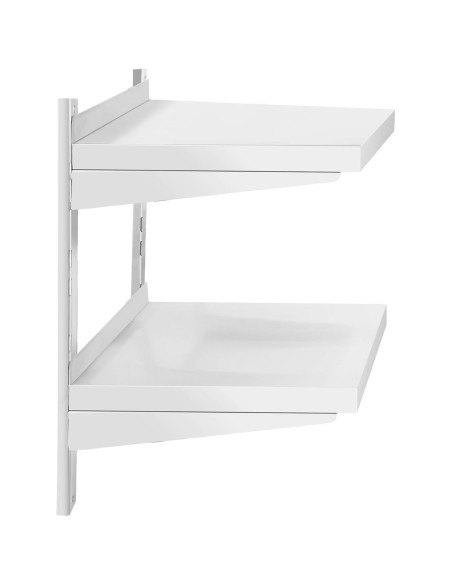 Dviguba reguliuojama sieninė gastronominė lentyna STEEL 60 x 40 cm Dviguba reguliuojama sieninė gastronominė lentyna STEEL 60 x 40 cm