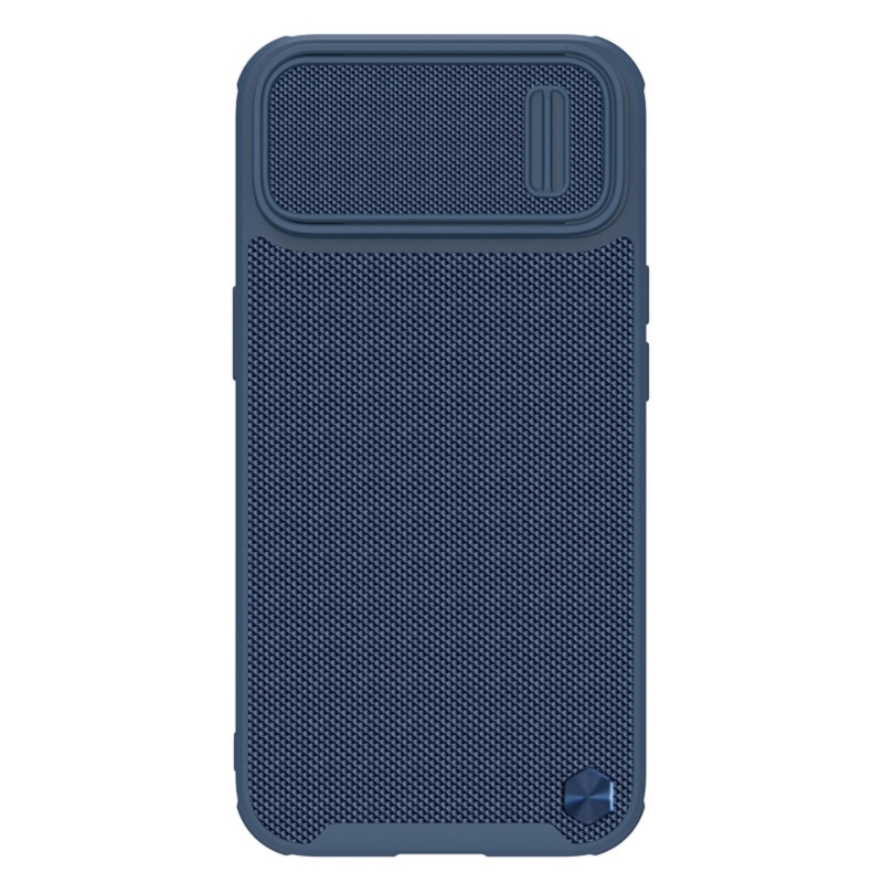 Nillkin Textured S Case iPhone 14 Plus, šarvuotas dangtelis su fotoaparato dangteliu, mėlynas Nillkin Textured S Case iPhone 14 Plus, šarvuotas dangtelis su fotoaparato dangteliu, mėlynas