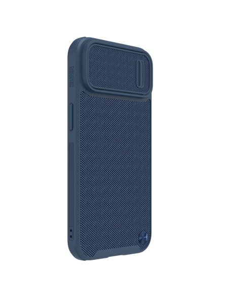 Nillkin Textured S Case iPhone 14 Plus, šarvuotas dangtelis su fotoaparato dangteliu, mėlynas