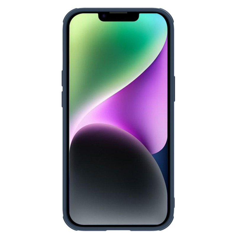 Nillkin Textured S Case iPhone 14 Plus, šarvuotas dangtelis su fotoaparato dangteliu, mėlynas