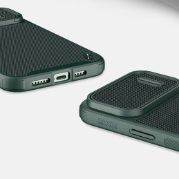 Nillkin Textured S Case iPhone 14 Plus, šarvuotas dangtelis su fotoaparato dangteliu, mėlynas