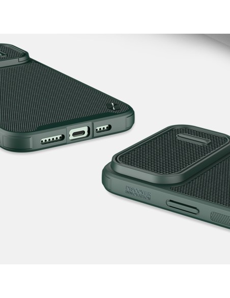 Nillkin Textured S Case iPhone 14 Plus, šarvuotas dangtelis su fotoaparato dangteliu, mėlynas