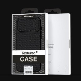 Nillkin Textured S Case iPhone 14 Pro Max šarvuotas dangtelis su mėlynu fotoaparato dangteliu