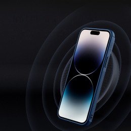 Nillkin Textured S Case iPhone 14 Pro Max šarvuotas dangtelis su mėlynu fotoaparato dangteliu