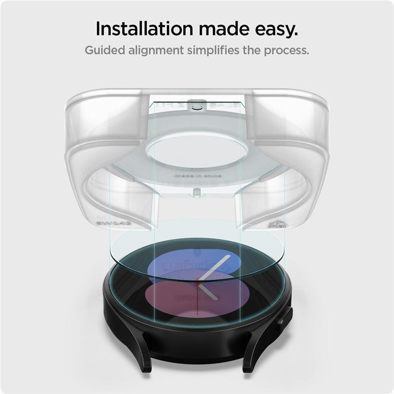 Spigen Glas.tR EZ Fit grūdintas stiklas, skirtas Samsung Galaxy Watch 4 / 5 (40 mm) - 2 vnt.