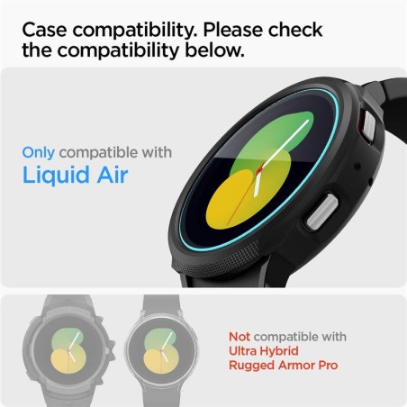Spigen Glas.tR EZ Fit grūdintas stiklas Samsung Galaxy Watch 4 / 5 (44 mm) - 2 vnt. Spigen Glas.tR EZ Fit grūdintas stiklas Samsung Galaxy Watch 4 / 5 (44 mm) - 2 vnt.