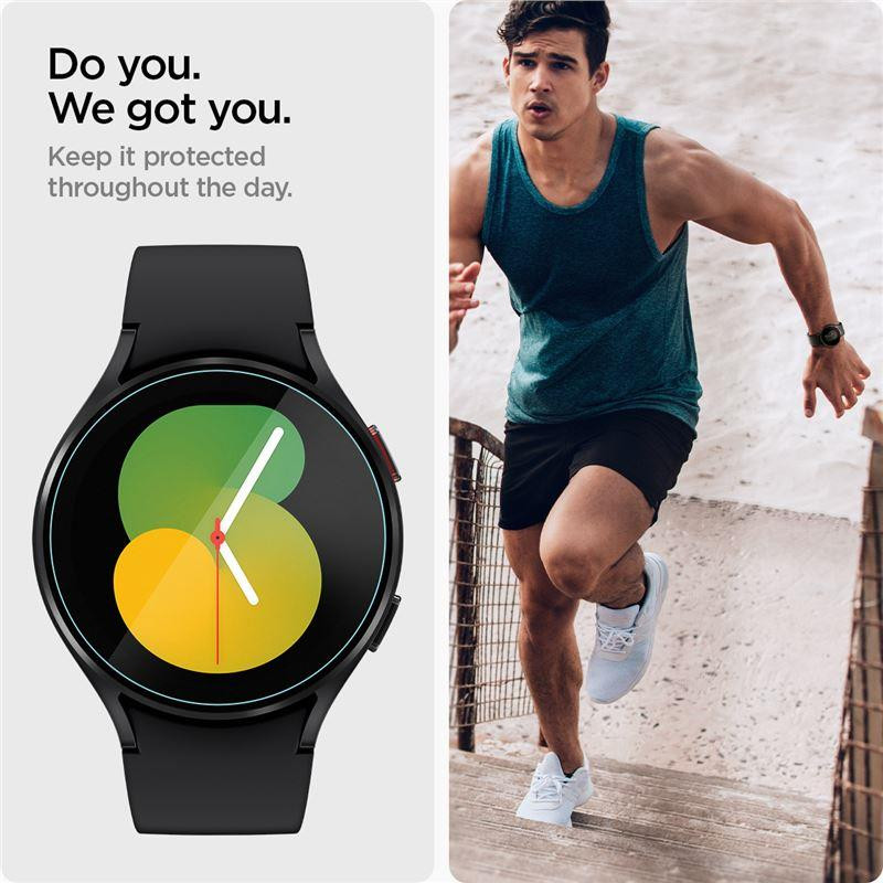 Spigen Glas.tR EZ Fit grūdintas stiklas Samsung Galaxy Watch 4 / 5 (44 mm) - 2 vnt.
