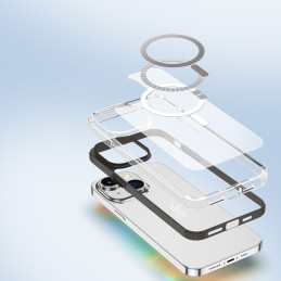 Dux Ducis Clin2 dėklas iPhone 14, magnetinis MagSafe dangtelis, pilkas