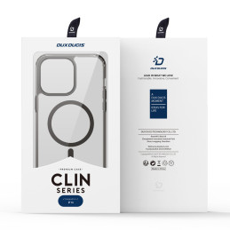 Dux Ducis Clin2 dėklas iPhone 14, magnetinis MagSafe dangtelis, pilkas