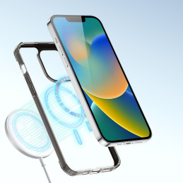 Dux Ducis Clin2 dėklas iPhone 14, magnetinis MagSafe dangtelis, pilkas