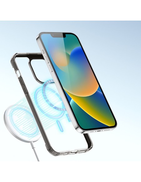 Dux Ducis Clin2 dėklas iPhone 14, magnetinis MagSafe dangtelis, pilkas