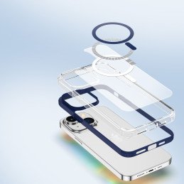 Dux Ducis Clin2 dėklas iPhone 14 magnetinis MagSafe dangtelis mėlynas
