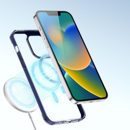 Dux Ducis Clin2 dėklas iPhone 14 magnetinis MagSafe dangtelis mėlynas