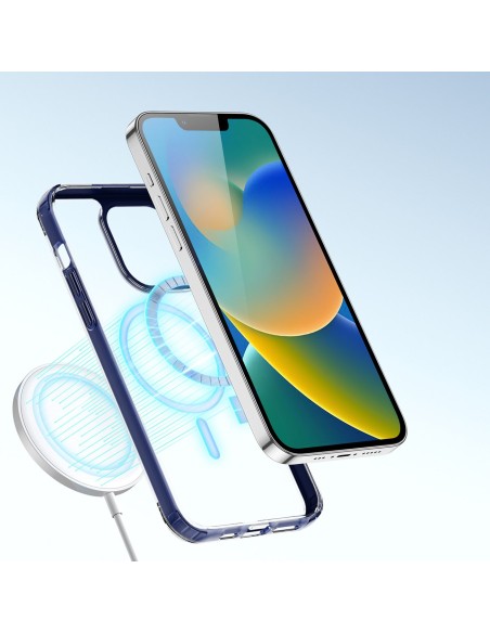 Dux Ducis Clin2 dėklas iPhone 14 magnetinis MagSafe dangtelis mėlynas