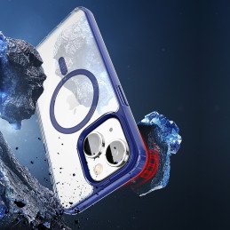 Dux Ducis Clin2 dėklas iPhone 14 magnetinis MagSafe dangtelis mėlynas