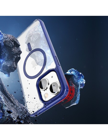 Dux Ducis Clin2 dėklas iPhone 14 magnetinis MagSafe dangtelis mėlynas